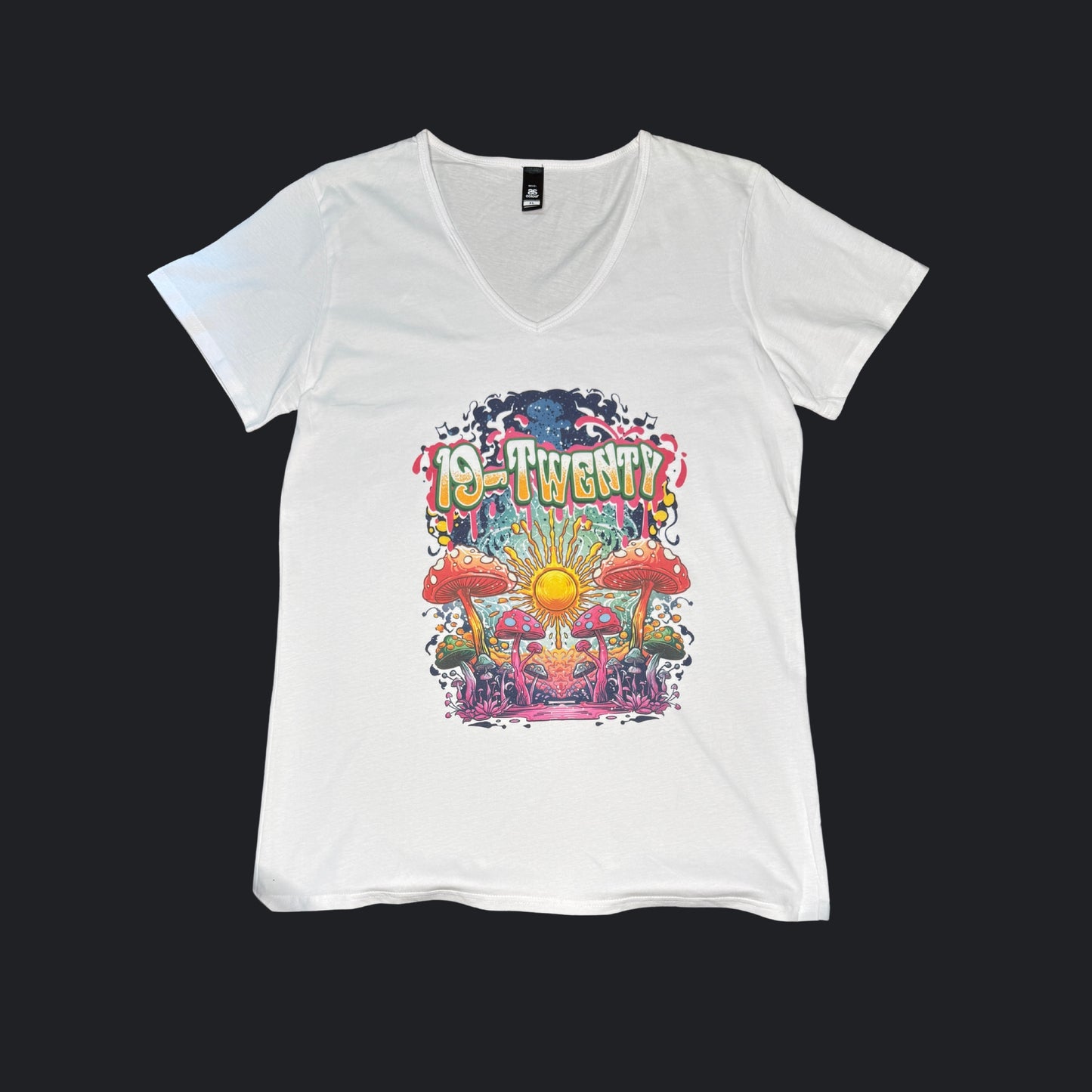 19-Twenty Psychedelic Mushroom T – Women’s V-neck (AS Colour)
