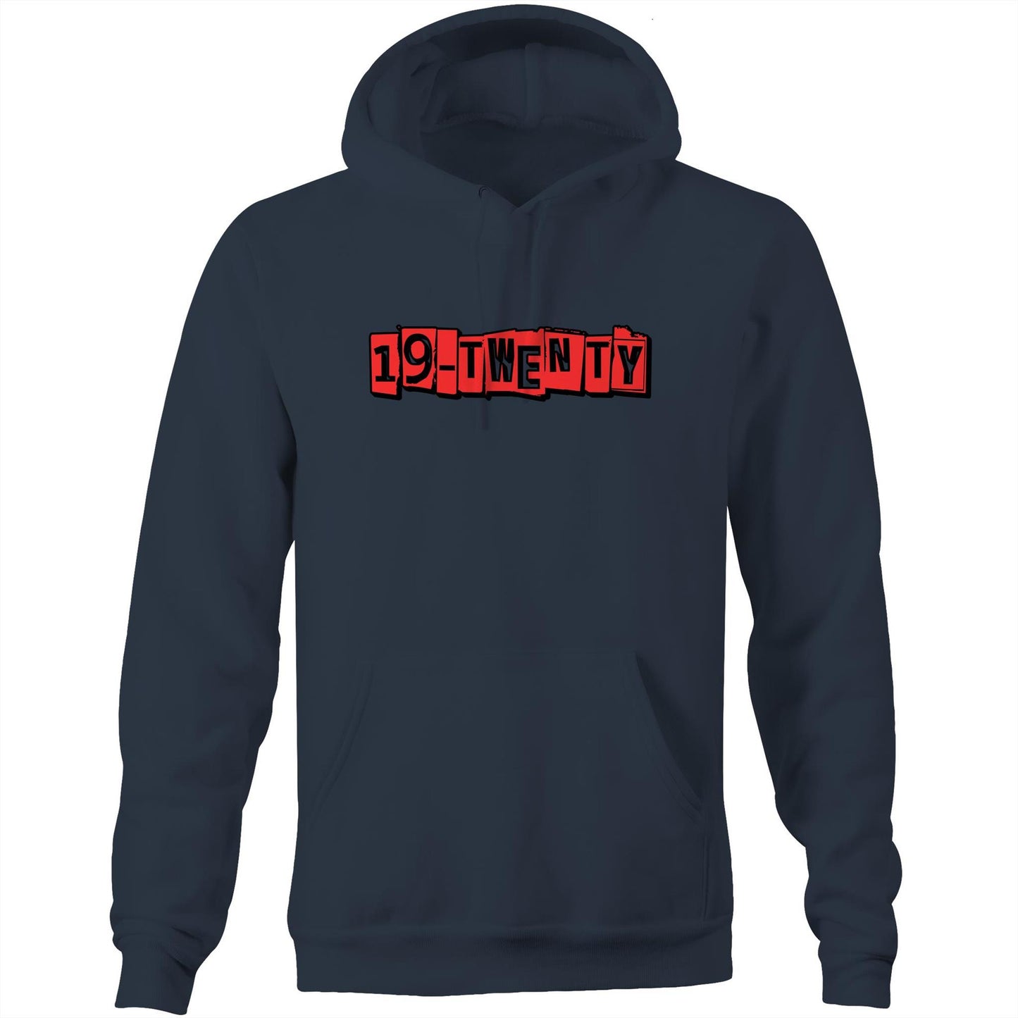 19-Twenty Text - AS Colour Stencil - Pocket Hoodie Sweatshirt