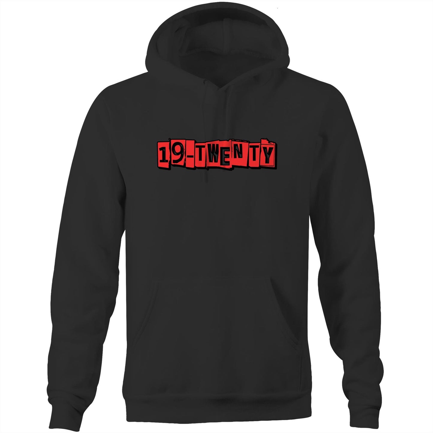 19-Twenty Text - AS Colour Stencil - Pocket Hoodie Sweatshirt