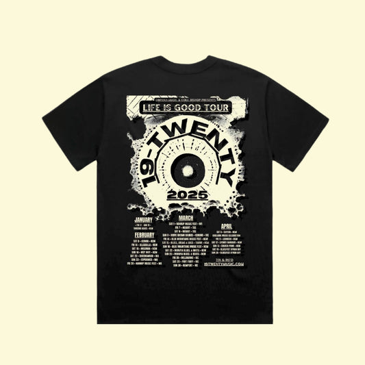 19-Twenty 'Life Is Good' Tour Shirt BLACK - Limited Edition