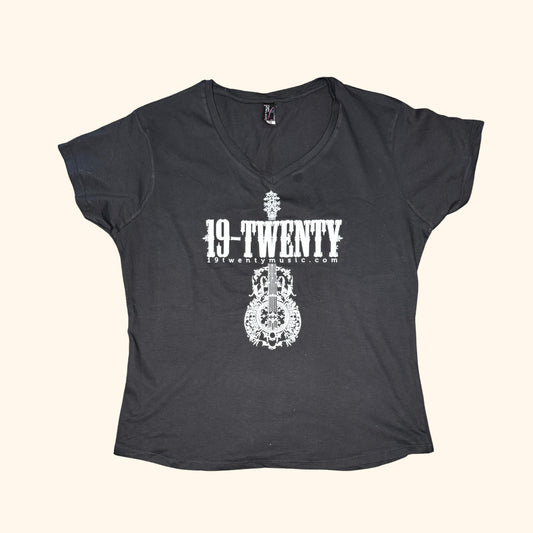 19-Twenty Women’s Guitar T – Women’s V-Neck Fit (Sportage Australia)