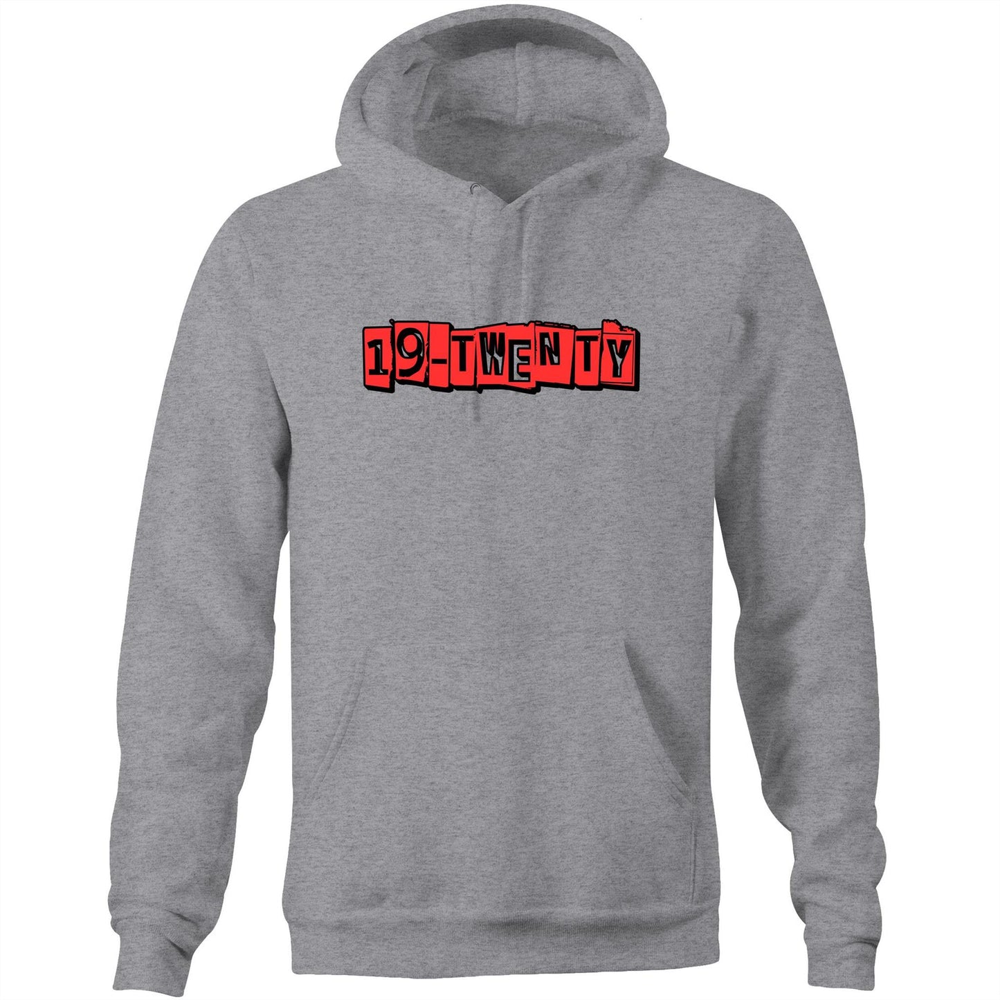 19-Twenty Text - AS Colour Stencil - Pocket Hoodie Sweatshirt